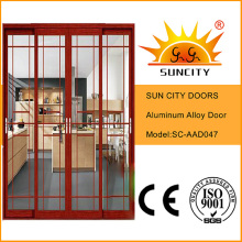 Puerta de vidrio deslizante de aleación de aluminio (SC-AAD047)